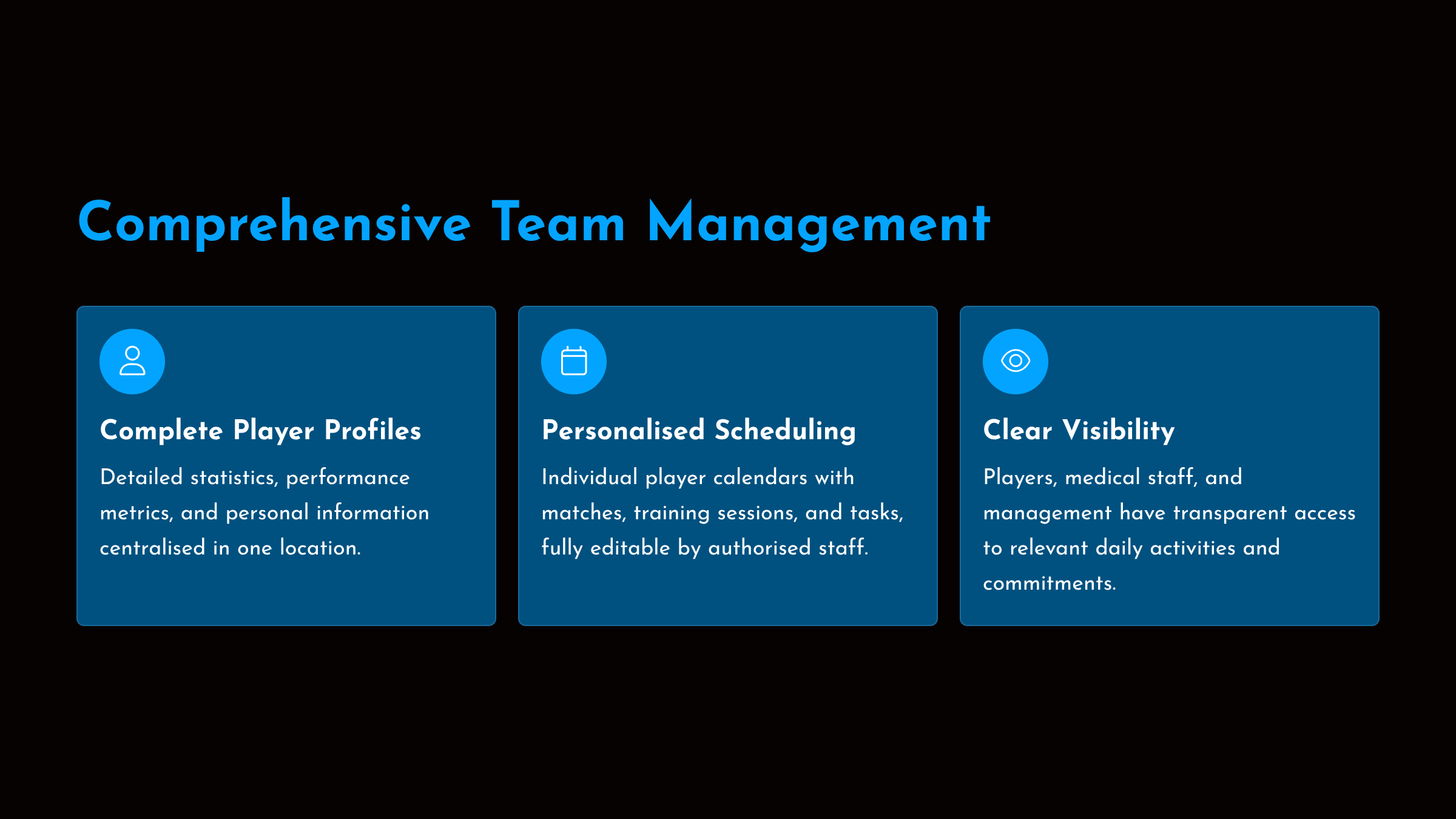 Comprehensive Team Management
